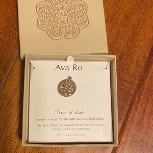 Ava Ro necklace charm rose gold & silver Tree of Life Pendant
